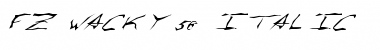 Download FZ WACKY 58 ITALIC Normal Font Title Preview