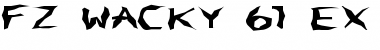 Download FZ WACKY 61 EX Normal Font Title Preview
