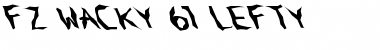 Download FZ WACKY 61 LEFTY Normal Font Title Preview