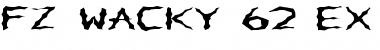 Download FZ WACKY 62 EX Normal Font Title Preview