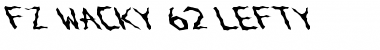 Download FZ WACKY 62 LEFTY Normal Font Title Preview