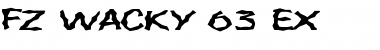 Download FZ WACKY 63 EX Normal Font Title Preview