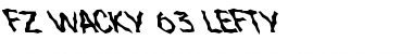 Download FZ WACKY 63 LEFTY Normal Font Title Preview