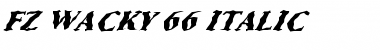 Download FZ WACKY 66 ITALIC Normal Font Title Preview