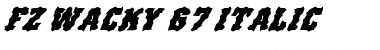 Download FZ WACKY 67 ITALIC Normal Font Title Preview