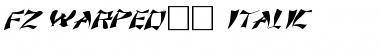 Download FZ WARPED 11 ITALIC Normal Font Title Preview