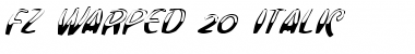 Download FZ WARPED 20 ITALIC Normal Font Title Preview