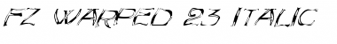 Download FZ WARPED 23 ITALIC Normal Font Title Preview