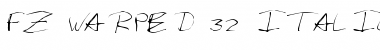 Download FZ WARPED 32 ITALIC Normal Font Title Preview