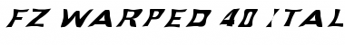 Download FZ WARPED 40 ITALIC Normal Font Title Preview