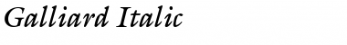 Download Galliard Italic Font