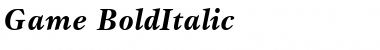Download Game BoldItalic Font