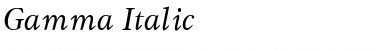 Download Gamma Italic Font