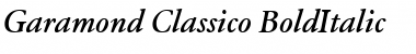 Download Garamond Classico BoldItalic Font