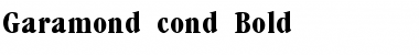 Download Garamond cond Bold Font