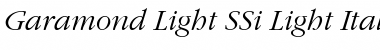 Download Garamond Light SSi Light Italic Font