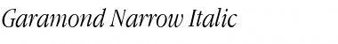 Download Garamond Narrow Italic Font