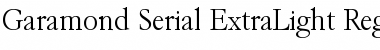 Download Garamond-Serial-ExtraLight Regular Font