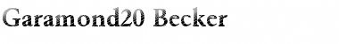 Download Garamond20 Becker Regular Font