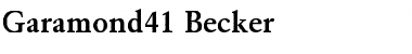Download Garamond41 Becker Regular Font