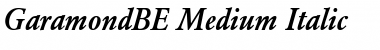 Download GaramondBE-Medium MediumItalic Font