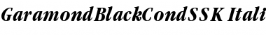Download GaramondBlackCondSSK Italic Font