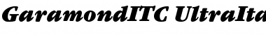 Download GaramondITC Ultra Italic Font