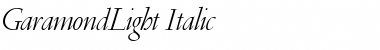 Download GaramondLight Italic Font