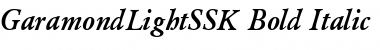 Download GaramondLightSSK Bold Italic Font