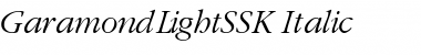 Download GaramondLightSSK Italic Font