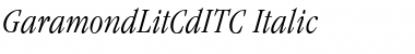 Download GaramondLitCdITC Italic Font