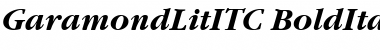 Download GaramondLitITC Bold Italic Font