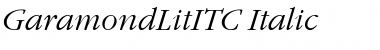 Download GaramondLitITC Italic Font