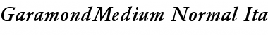 Download GaramondMedium-Normal-Italic Font