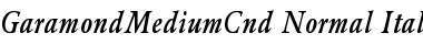 Download GaramondMediumCnd-Normal-Italic Regular Font