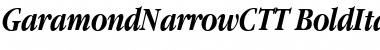 Download GaramondNarrowCTT BoldItalic Font