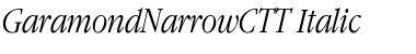 Download GaramondNarrowCTT Italic Font