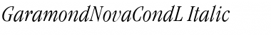Download GaramondNovaCondL Italic Font