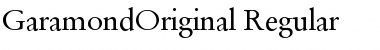 Download GaramondOriginal Regular Font Title Preview