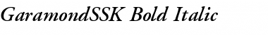 Download GaramondSSK Bold Italic Font