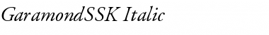 Download GaramondSSK Italic Font