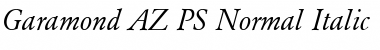 Download Garamond_A.Z_PS Normal-Italic Font
