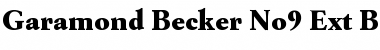 Download Garamond Becker No9 Ext Bold Font