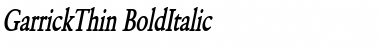 Download GarrickThin BoldItalic Font