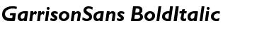 Download GarrisonSans-BoldItalic Regular Font