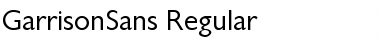 Download GarrisonSans-Regular Regular Font