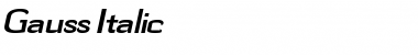 Download Gauss Italic Font Title Preview