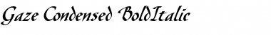Download Gaze Condensed BoldItalic Font Title Preview