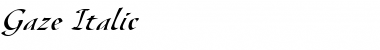 Download Gaze Italic Font Title Preview