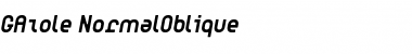 Download GAzole NormalOblique Font Title Preview